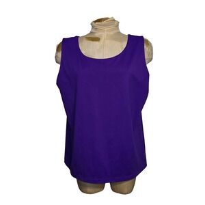 Chicos size 3 Athletic Tank Spandex Stretch Active Wear‎ Lined Purple